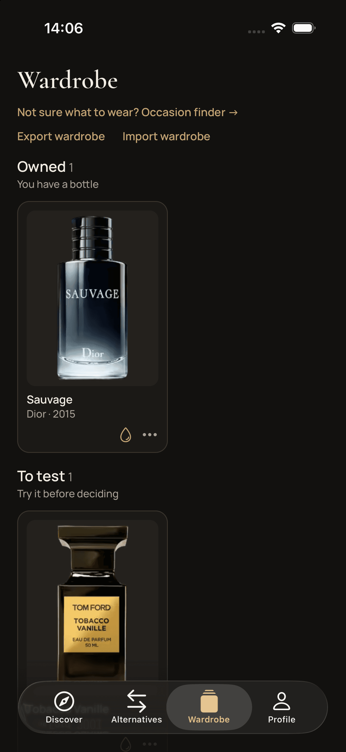 Scent Wardrobe — Your wardrobe